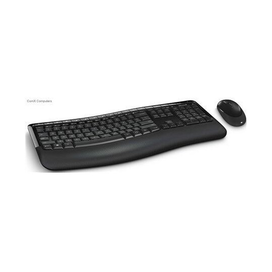 Microsoft Comfort Keyboard 5050 PP4-00019 Tastatur og mus, Trådløs,  Tastaturlayout EN, USB, Sort, Nej, Trådløs forbindelse Ja, Mus inkluderet,  Engelsk, Numerisk tastatur, 829 g | Elgiganten