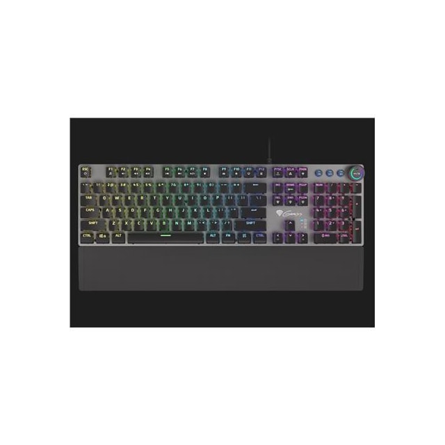 Genesis THOR 380 RGB Gaming -tastatur, RGB LED -lys, USA, sort/skifer, kablet