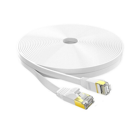 Ethernet Cat 7 netværkskabel 1 meter Hvid | Elgiganten