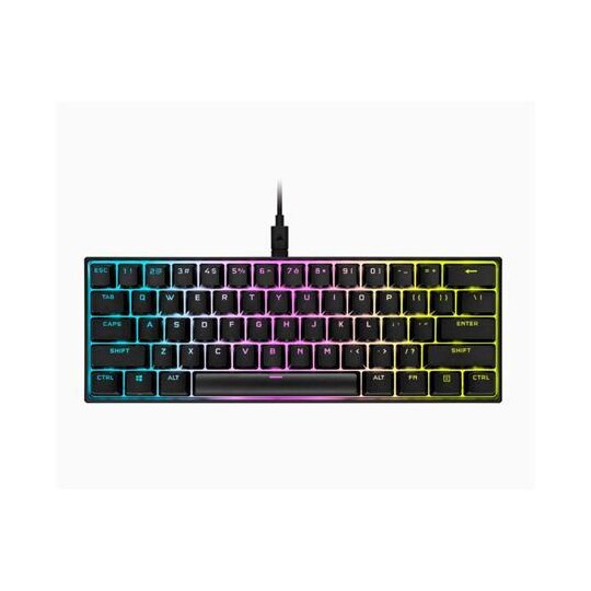 Corsair K65 RGB MINI 60 % mekanisk gaming-tastatur, RGB LED-lys, NA,  kablet, sort | Elgiganten