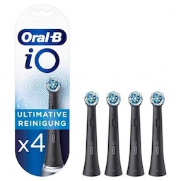 Oral-B tandbørstehoveder iO Ultimate Clean Heads, Til voksne, Antal børstehoveder inkluderet 4, Sort