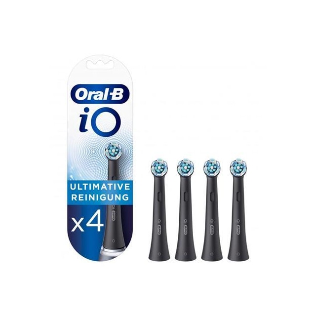 Oral-B tandbørstehoveder iO Ultimate Clean Heads, Til voksne, Antal børstehoveder inkluderet 4, Sort