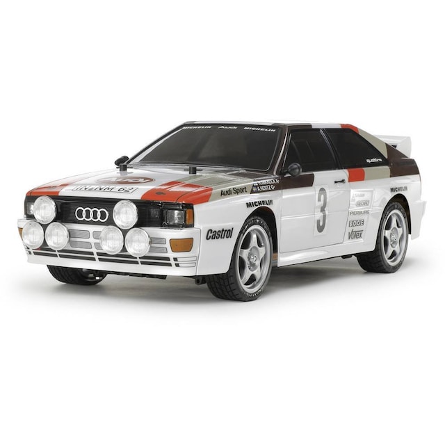 Tamiya 1:10 RC-modelbil Elektronik Vejmodel Audi Quattro Rally Brushed Firehjulstræk (4WD) Byggesæt TT-02