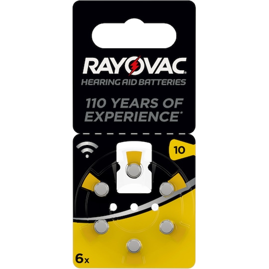 Varta Rayovac batteri til høreapparat 10 (6 stk) | Elgiganten