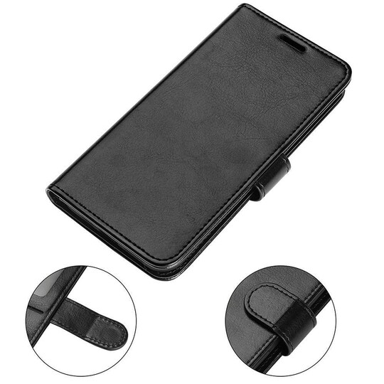iPhone 13 tegnebog taske PU læder / TPU Sort | Elgiganten