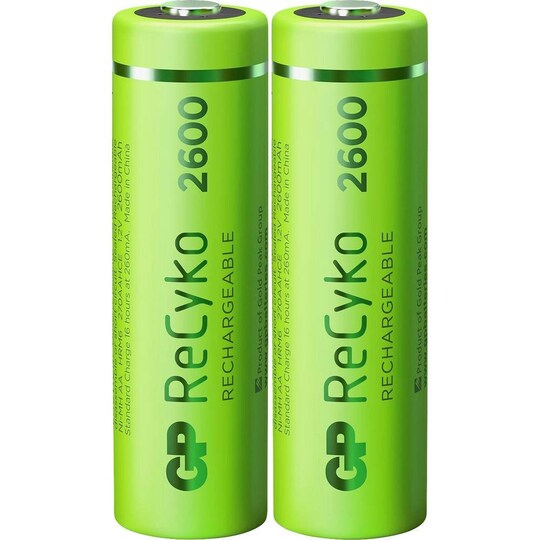 Genopladeligt AA-batteri NiMH 2 stk GP Batteries | Elgiganten