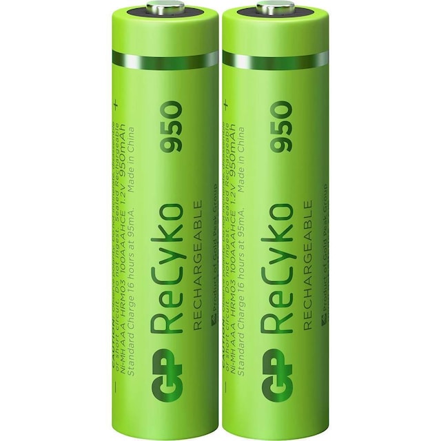 Genopladeligt AAA-batteri NiMH 2 stk 950 mAh GP