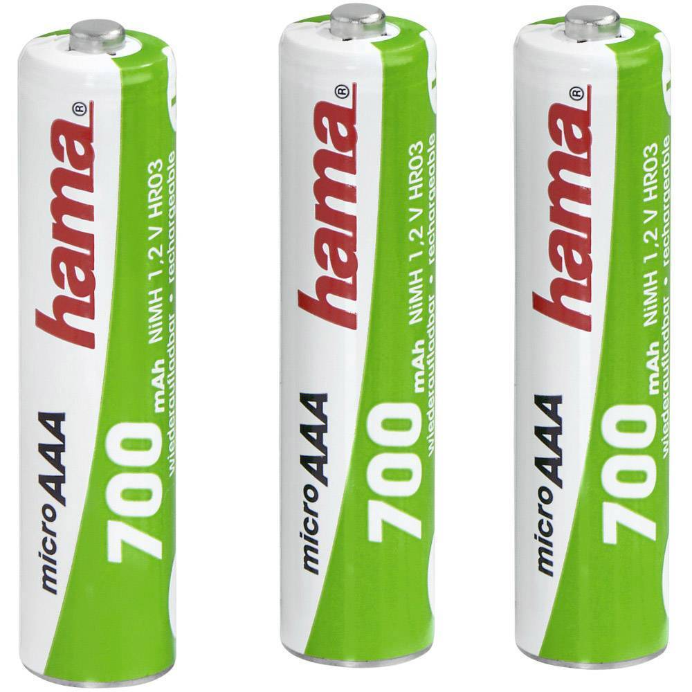 Hama HR03 Genopladeligt AAA-batteri NiMH 700 mAh 1.2 V 3 stk | Elgiganten