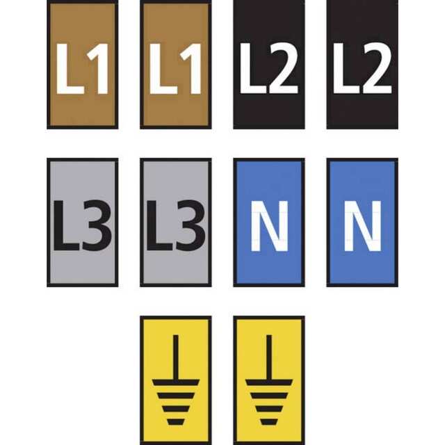 HellermannTyton WIC2-L1,L2,L3,N,Earth-PA66-MIX