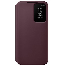 Samsung Clear View Galaxy S22-cover (burgundy)