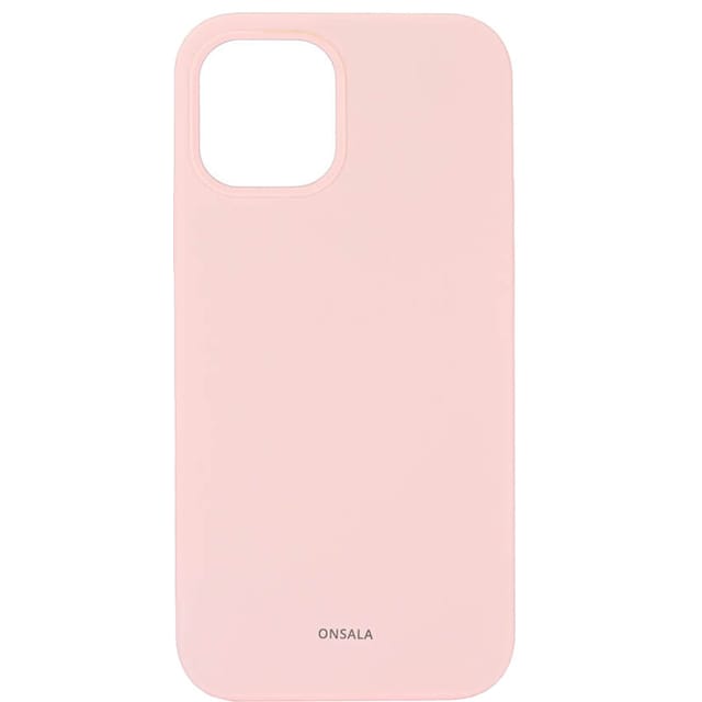 Onsala iPhone 12-/12 Pro-silikonecover (chalk pink)