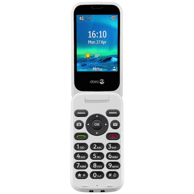 Doro 6881 mobiltelefon (rød/hvid)