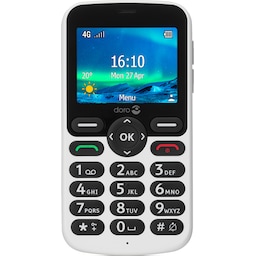 Doro 5861 mobiltelefon (hvid/sort)