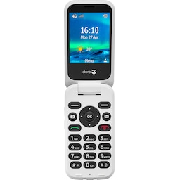 Doro 6821 mobiltelefon (rød/hvid)