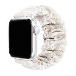 Scrunchie Elastic Armbånd Apple Watch 7 (41mm) - Beige