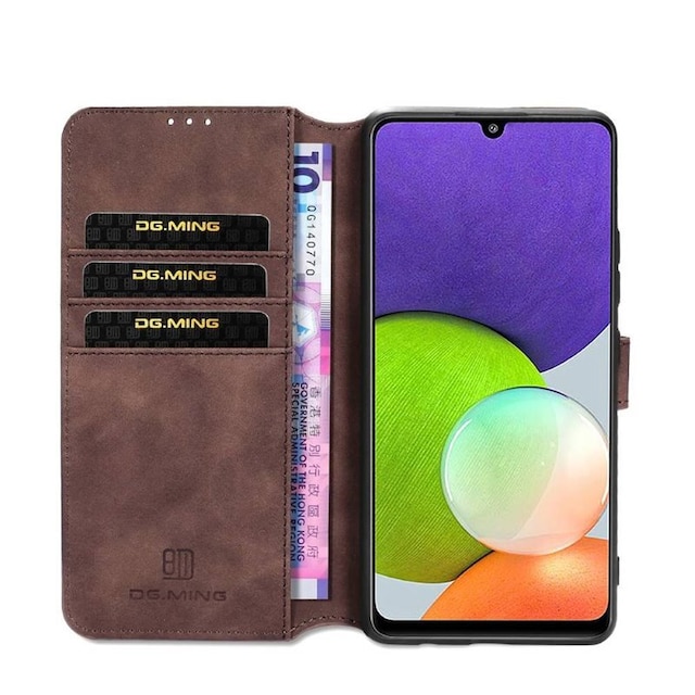 DG-Ming Wallet cover 3-kort Samsung Galaxy A21s - Coffe