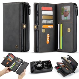 CaseMe Samsung S21 FE CaseMe Big Wallet 2in1 Magnet Pungetui - Sort