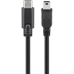 Goobay USB 2.0 HighSpeed-kabel 0,5 m, sort