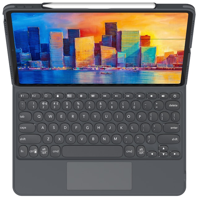 Zagg Pro Keys tastaturetui med touchpad til iPad Pro 12,9" (charcoal)