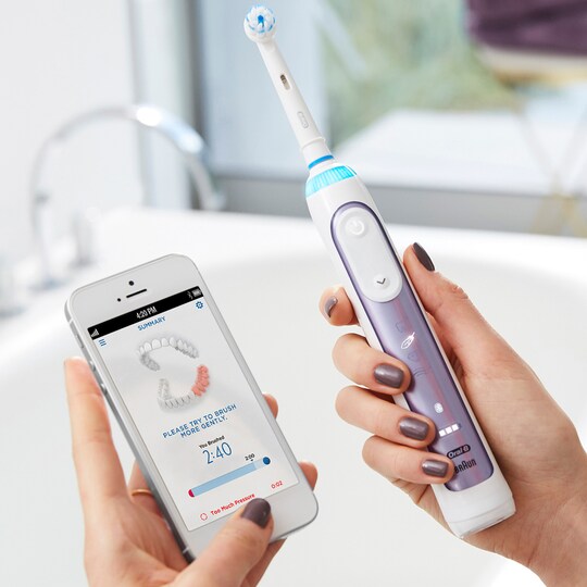 Oral-B Genius elektrisk tandbørste 10100S (lilla) | Elgiganten