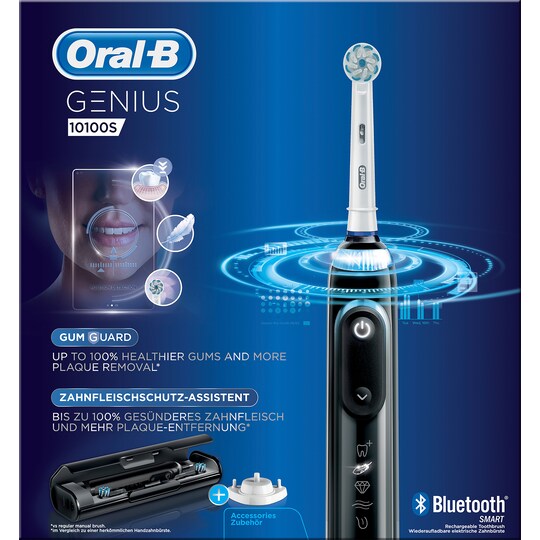 Oral-B Genius elektrisk tandbørste 10100S (sort) | Elgiganten