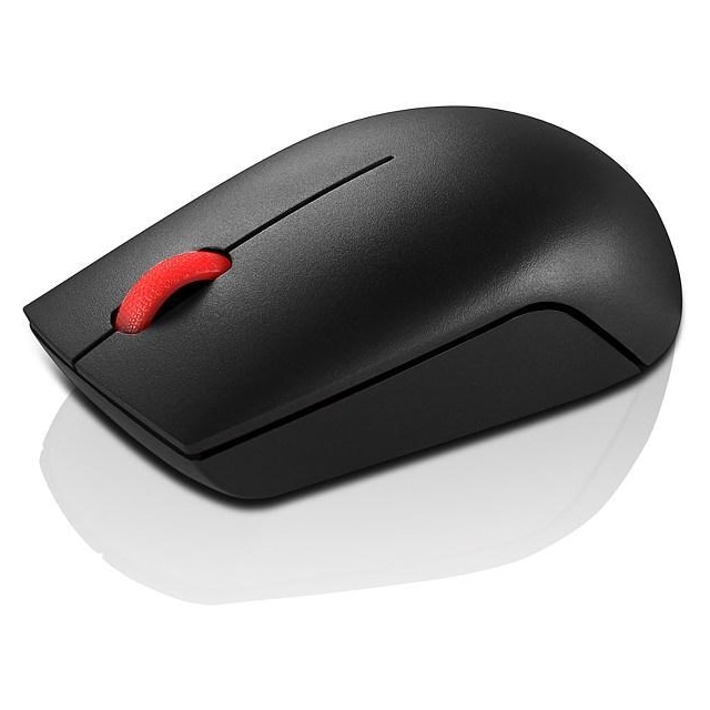 Lenovo Mouse Essential Compact Standard, sort, trådløs, trådløs forbindelse