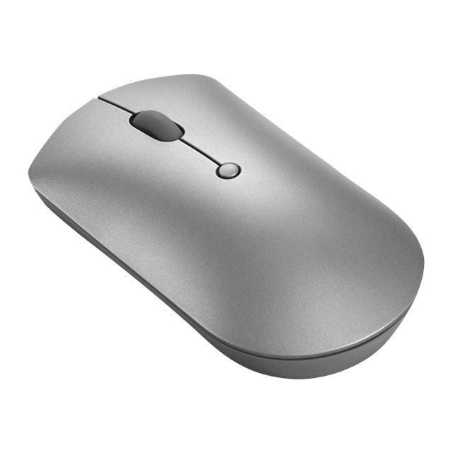 Lenovo Silent Mouse 600 optisk mus, jerngrå, Bluetooth 5.0 med dobbelt vært