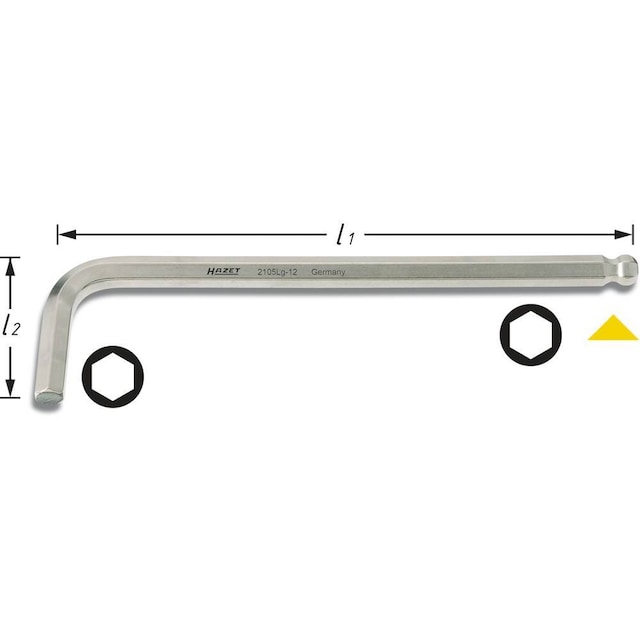 Hazet 2105LG-03 Unbrako Vinkelskruetrækker 3 mm