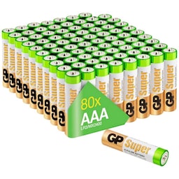 GP Batteries GPSUP24A567S80 AAA-batteri 80 stk