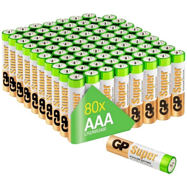 GP Batteries GPSUP24A567S80 AAA-batteri 80 stk