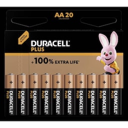 Duracell Plus-AA CP20 AA-batteri 20 stk