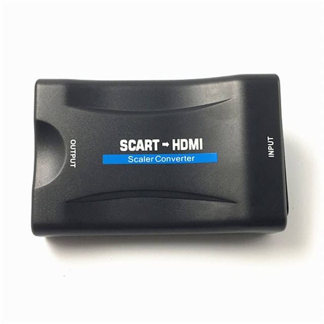 1080P SCART til HDMI Video Audio Converter Adapter til HD TV DVD med USB-kabel