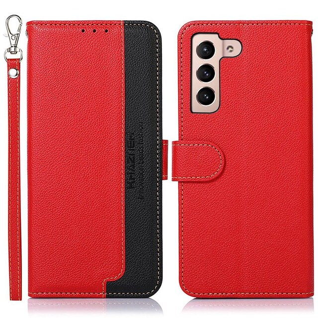 Samsung Galaxy S22 5G RFID-blokering KHAZNEH telefoncover - rød/sort