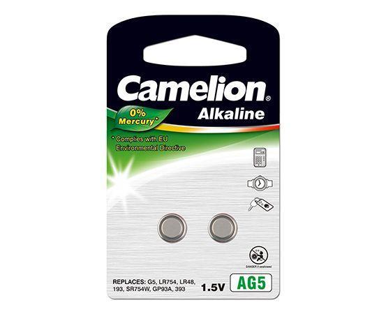 Camelion AG5/LR48/LR754/393, alkalisk knapcelle, 2 stk. | Elgiganten