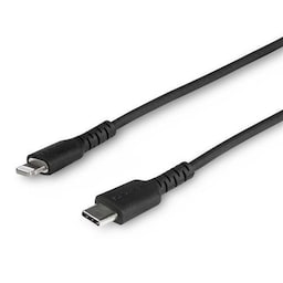 StarTech.com 1m tålig, svart USB-C till Blixtkabel - Hård, tålig aramifiber U