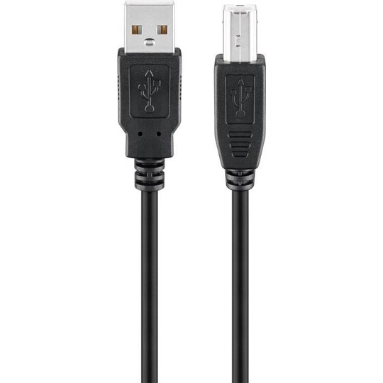 USB 2.0 Hi-Speed-kabel, sort | Elgiganten