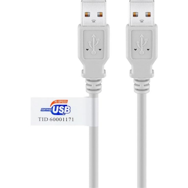 USB 2.0 Hi-Speed-kabel med USB-certifikat