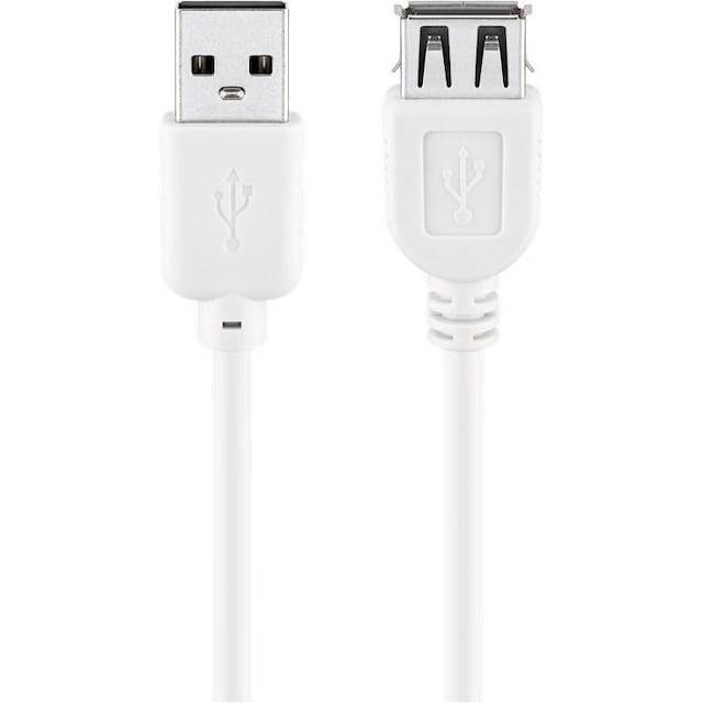 USB 2.0 Hi-Speed-forlængerkabel, hvid