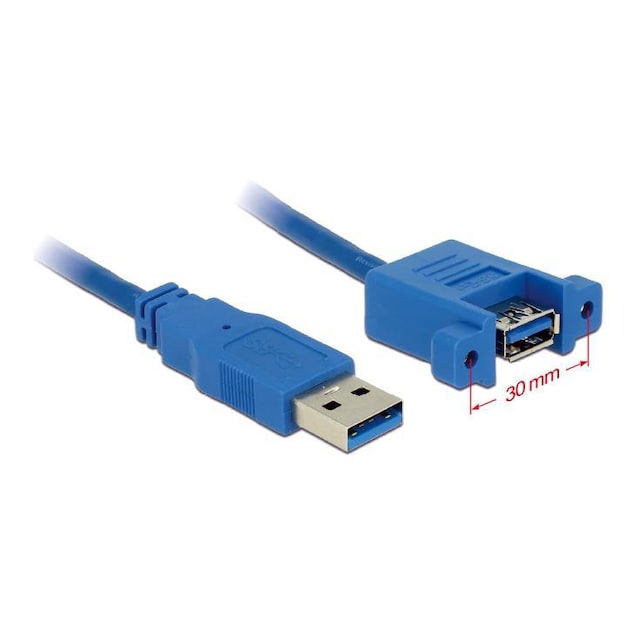 Delock-kabel USB 3.0 Type-A-stik> USB 3.0 Type-A-boks til installation 1
