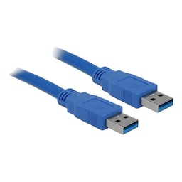 Delock-kabel USB 3.0 Type-A han> USB 3.0 Type-A han 1,5 m blå