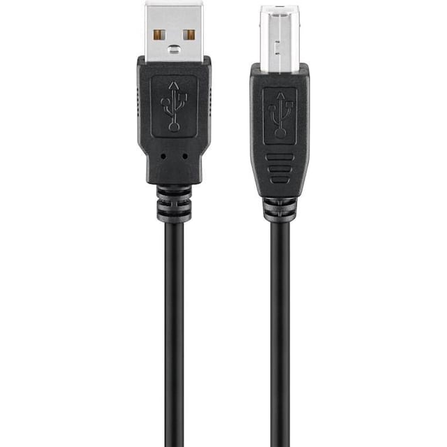 USB 2.0 Hi-Speed-kabel, sort