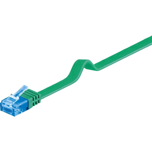 Goobay Flad netværkskabel CAT 6A, U/UTP, grøn