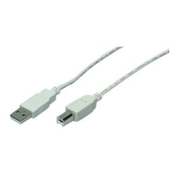 Logilink USB 2.0 A til USB 2.0 B Kabel USB A han, USB B han, 1.8 m, Grå