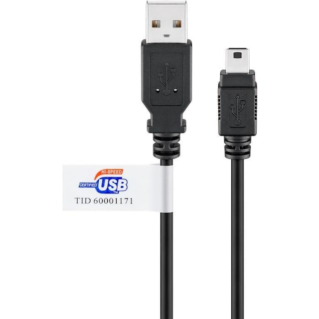 Goobay USB 2.0 Hi-Speed-kabel med USB-certifikat, sort