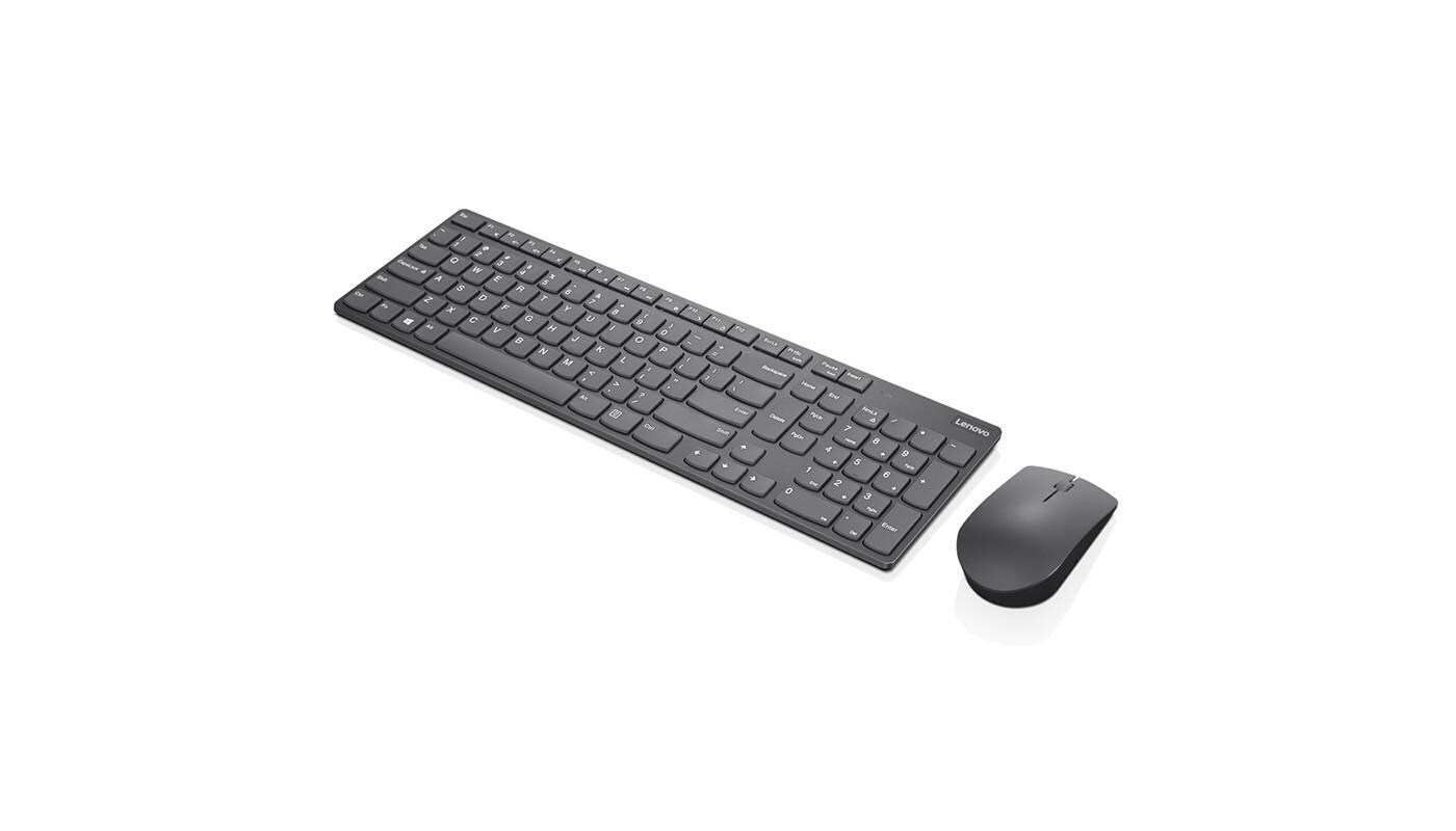 Lenovo Professional Ultraslim Combo tastatur og mus 4X30T25796 trådløs,  trådløs (2,4 GHz), mus inkluderet, batterier inkluderet, russisk, grå |  Elgiganten