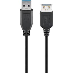 Goobay USB 3.0 SuperSpeed-forlængerkabel, sort