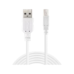 USB 2.0 AB Kabelsparer, hvid (2m)