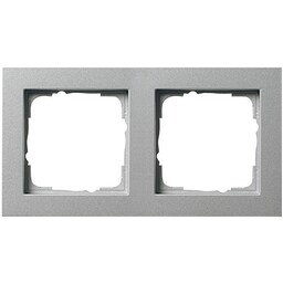 GIRA 0212 25 Ramme Dobbelt E2, Standard 55, System 55 Aluminium