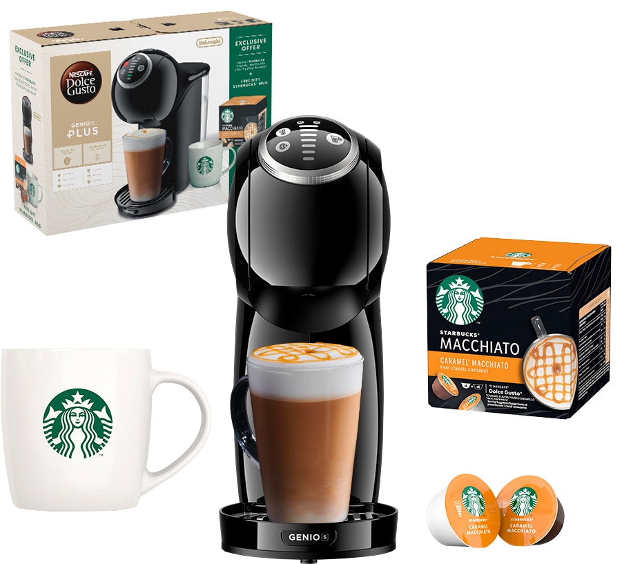 Nescafé Dolce Gusto Genio S Plus kapselmaskine med Starbuckspakke med  PrisMatch