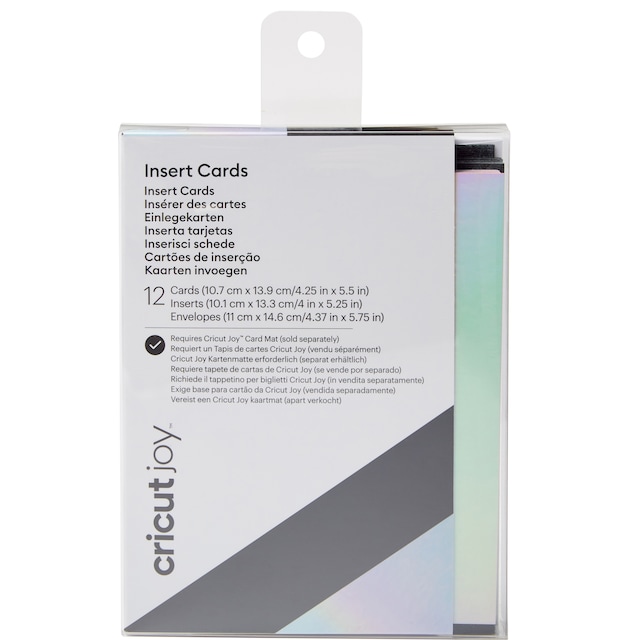 Cricut Joy A2 Black/Holo indstikskort (12-pak)